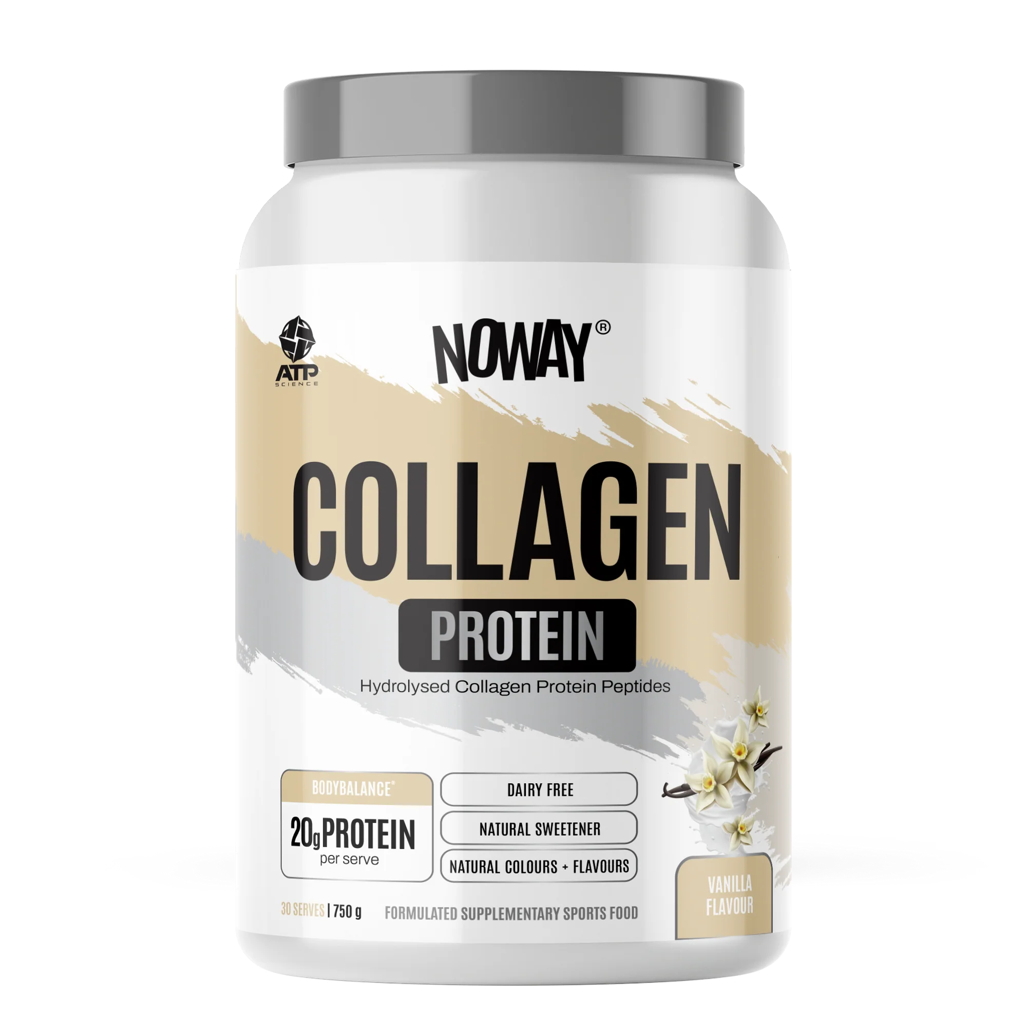 Noway Collagen Protein container on a white background