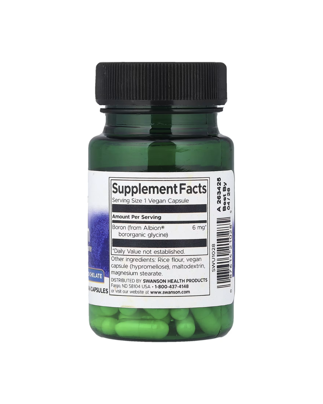Swanson, Albion® Boron, 6 mg, 60 Vegan Capsules