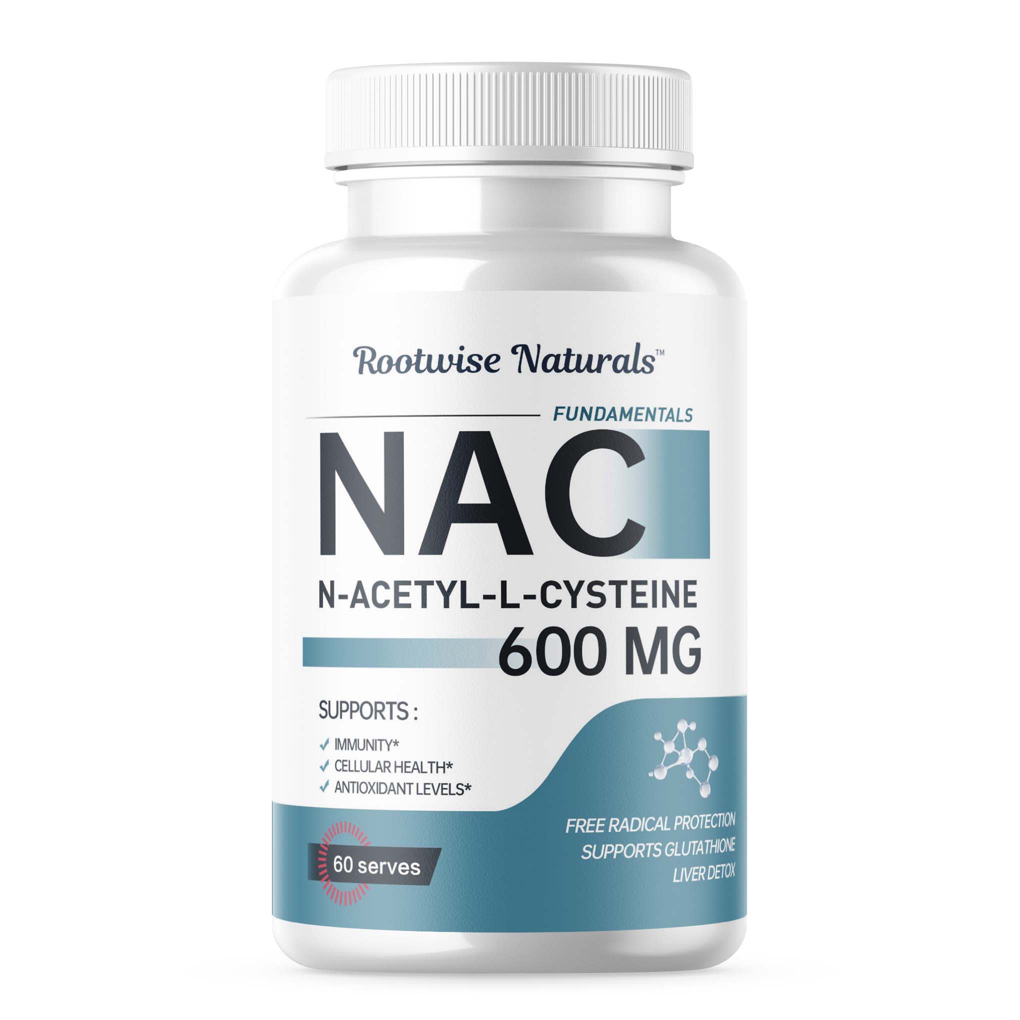 Rootwise Naturals- NAC N-Acetyl-L-Cysteine 600mg