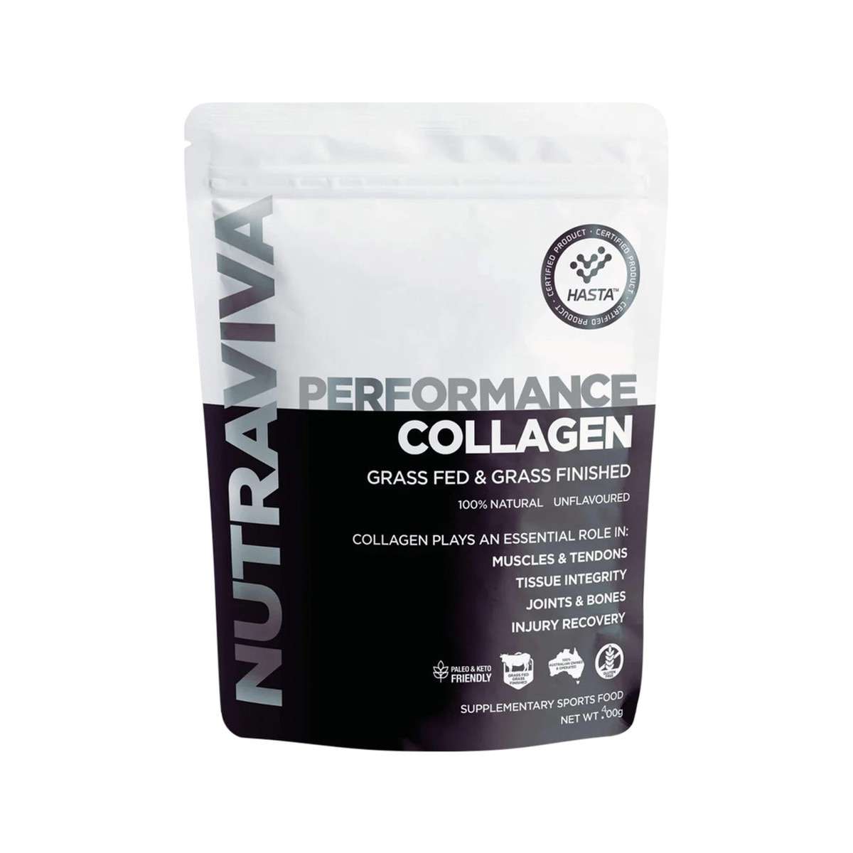 NUTRAVIVA PERFORMANCE COLLAGEN (BEEF) UNFLAVOURED 400G
