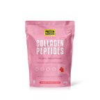 Pink package of Protein Australia collagen peptides on a white background