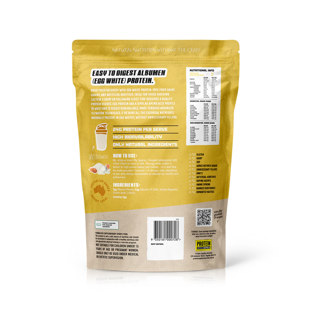 Protein Supplies Australia Egg White Protein Unflavoured