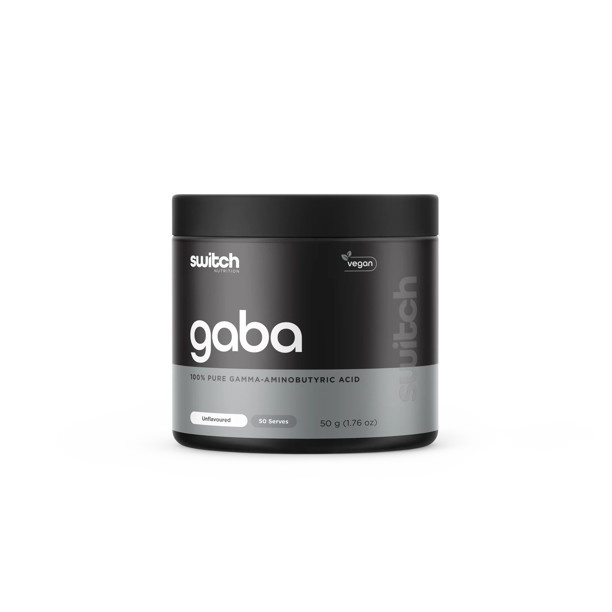Container of switch gaba on a white background