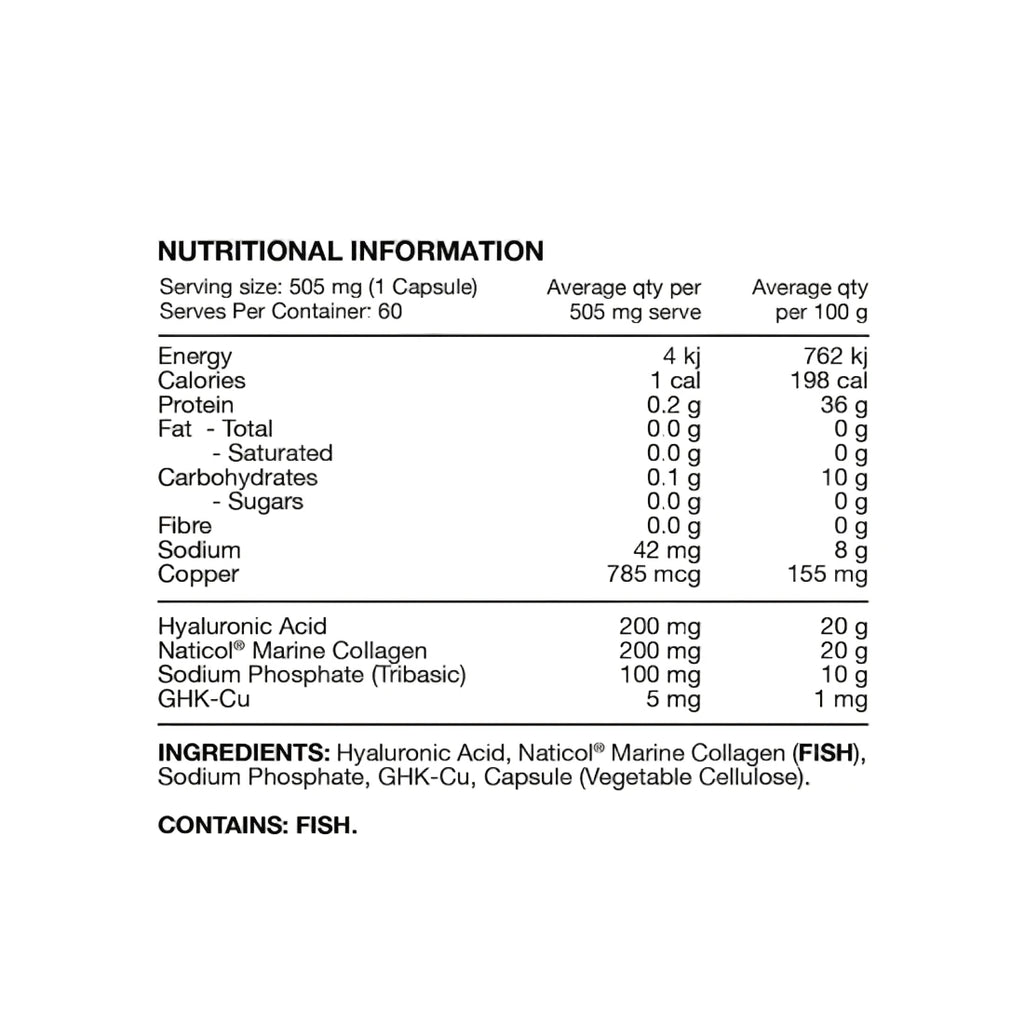 Switch Nutrition Hair + Skin (GHK-Cu, Hyaluronic Acid & Marine Collagen)