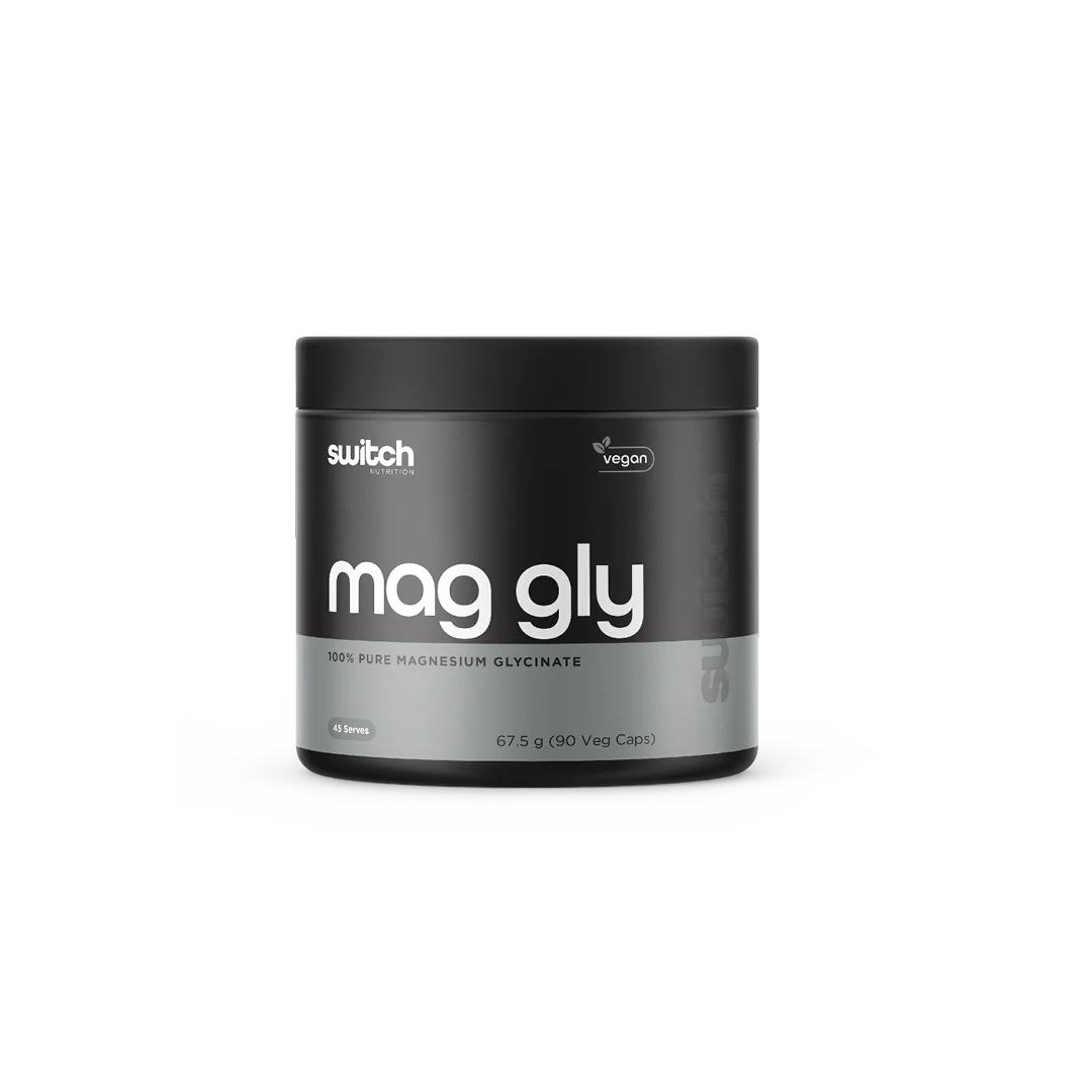 Container of 'mag gly' by switch on a white background
