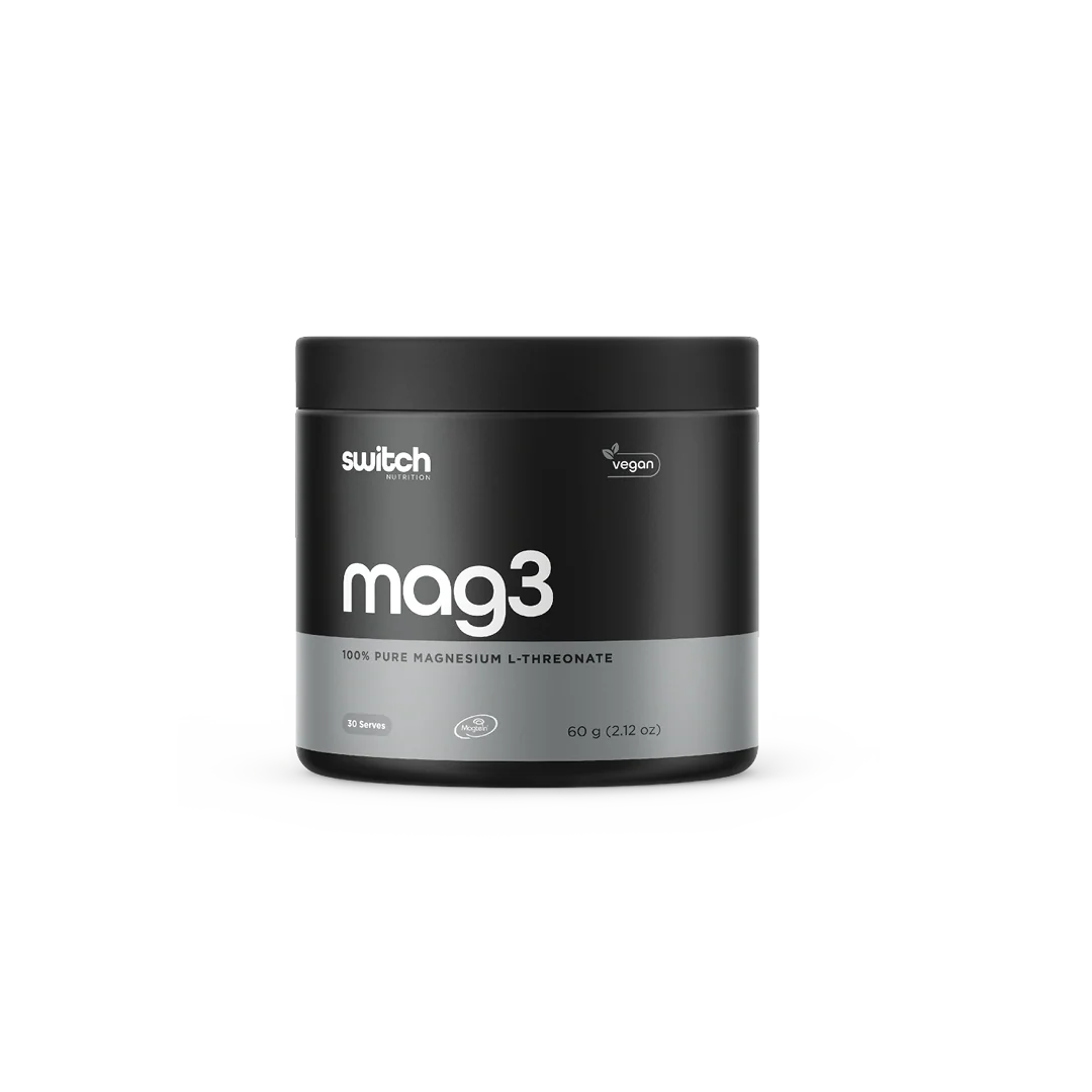 Black and gray container of switch mag3 on a white background