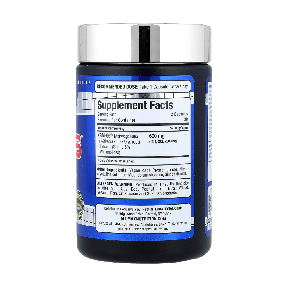 ALLMAX ASHWAGANDHA KSM-66 60 Capsules