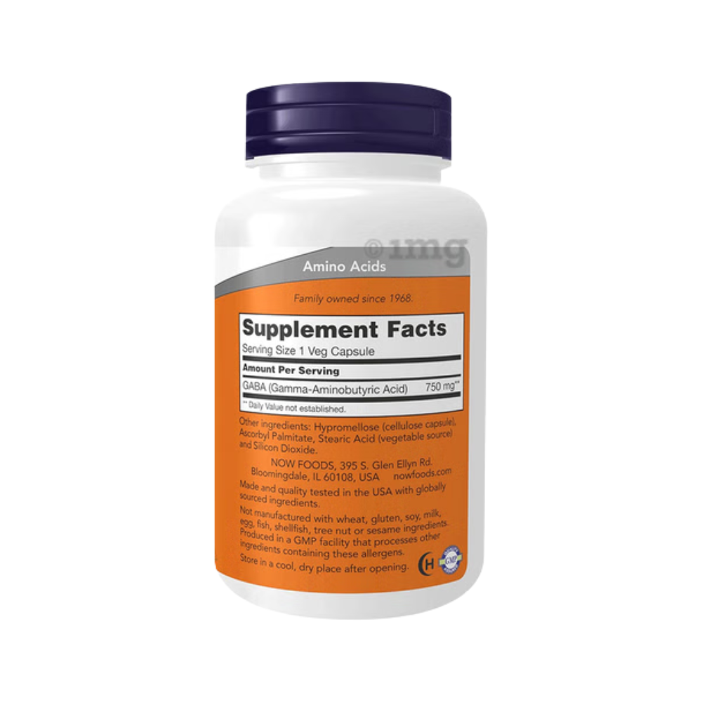 Now Gaba 750mg 100 Veg Capsules