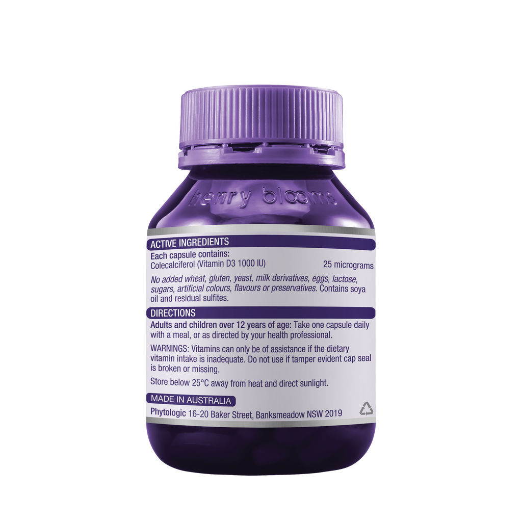 Henry Blooms Vitamin D3 1000 IU