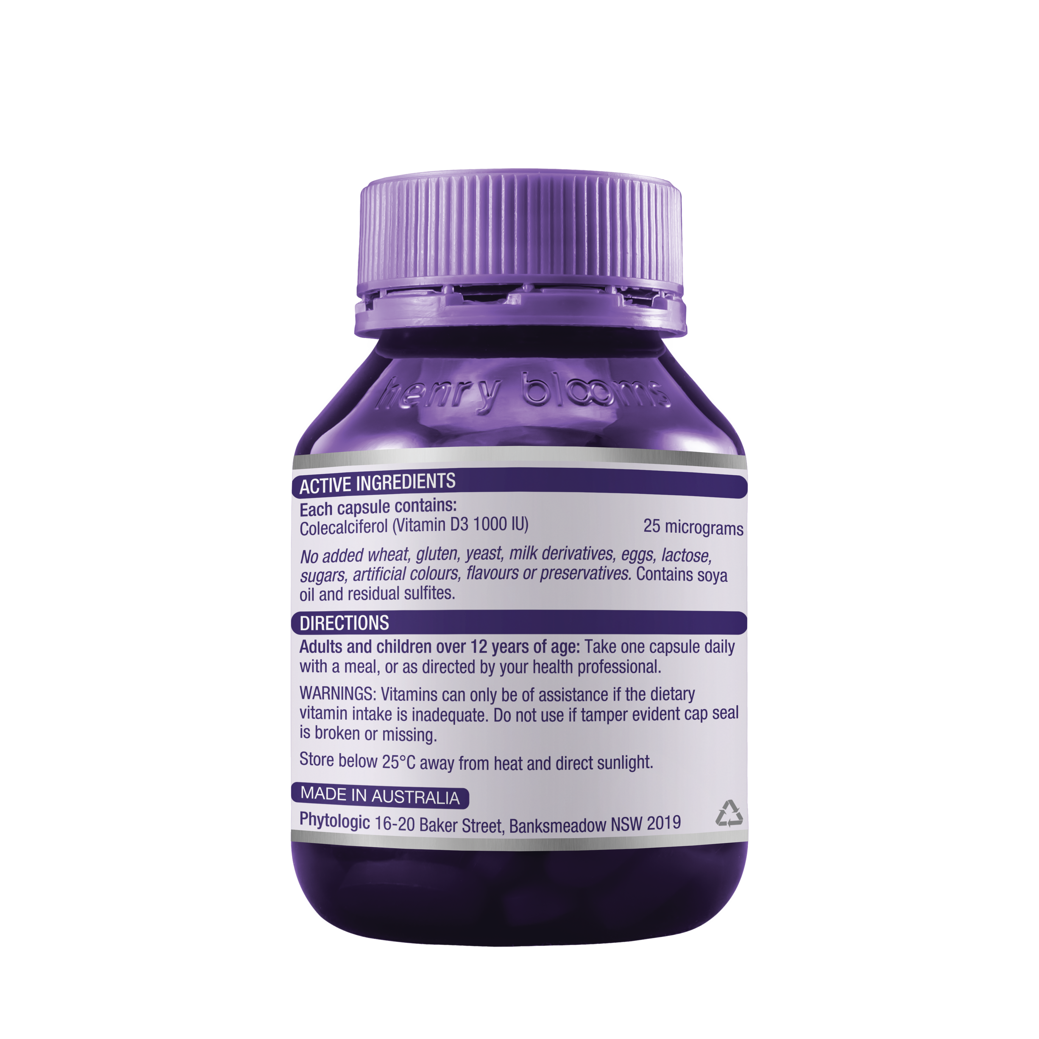 Henry Blooms Vitamin D3 1000 IU