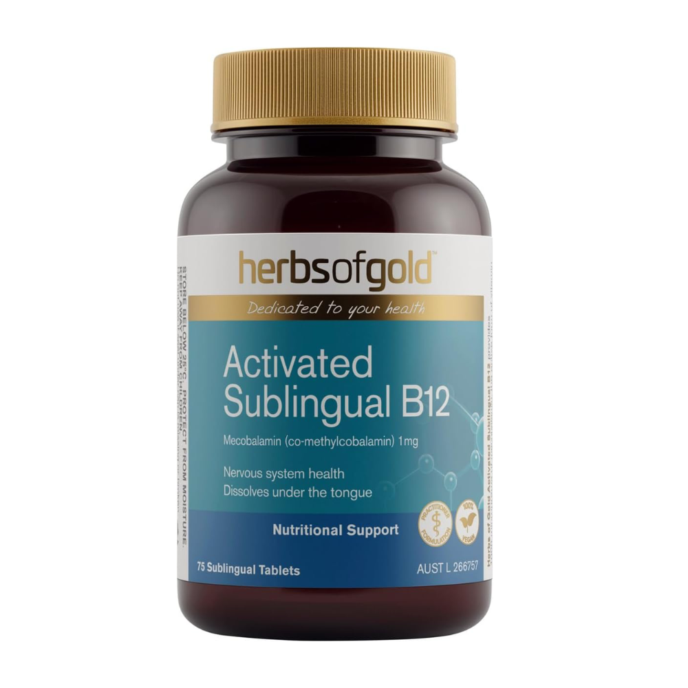 Herbs Of Gold Sublingal B12 (75 Tablets)