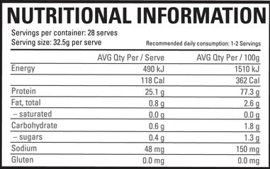 Legit Whey Isolate 28 Serves 910g