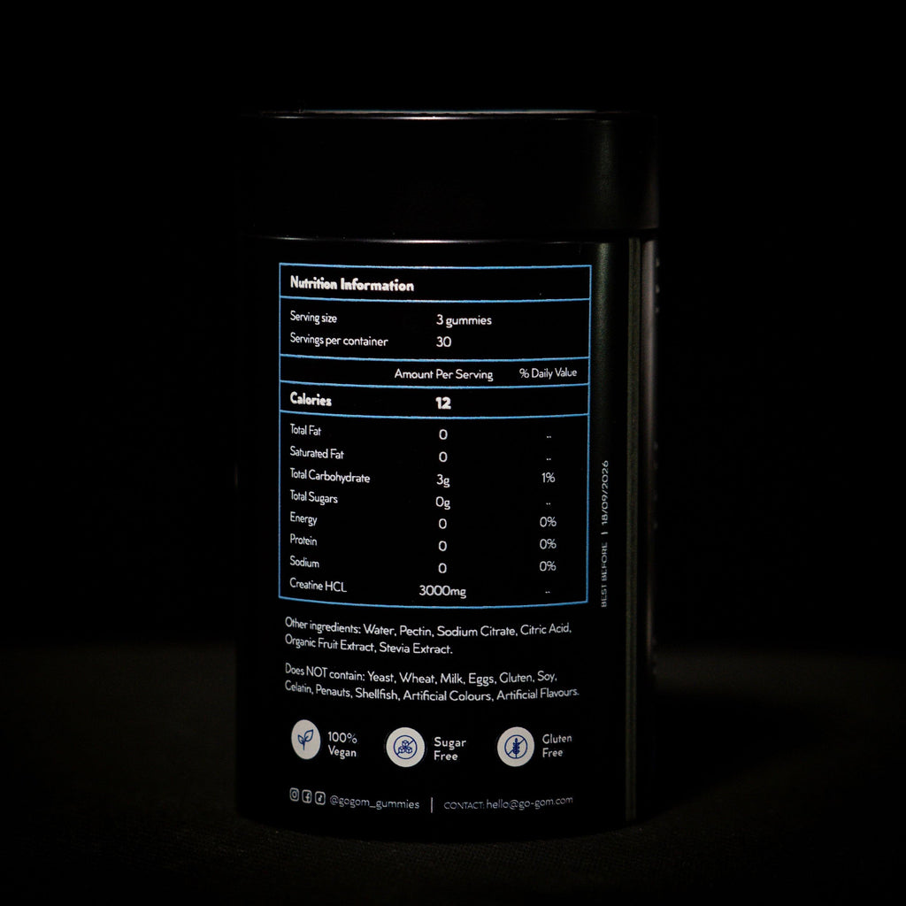GOGOM Creatine Hcl Gummies 90 Gummies