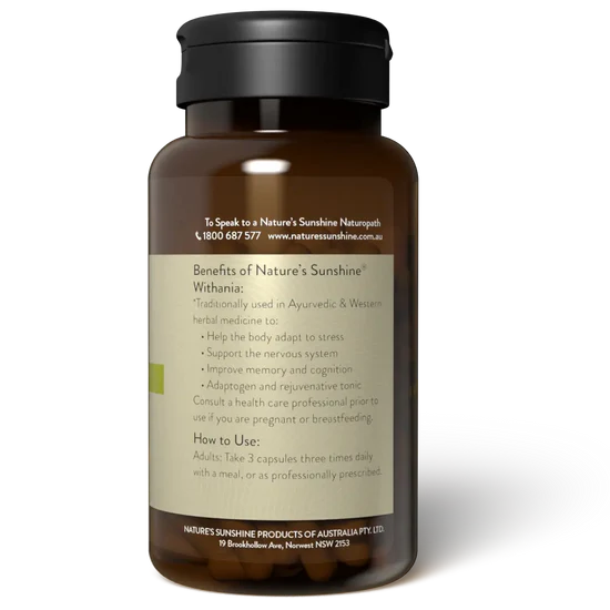 Natures Sunshine Withania (Ashwagandha) 100 Caps