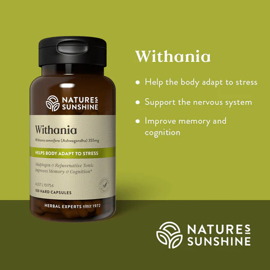 Natures Sunshine Withania (Ashwagandha) 100 Caps