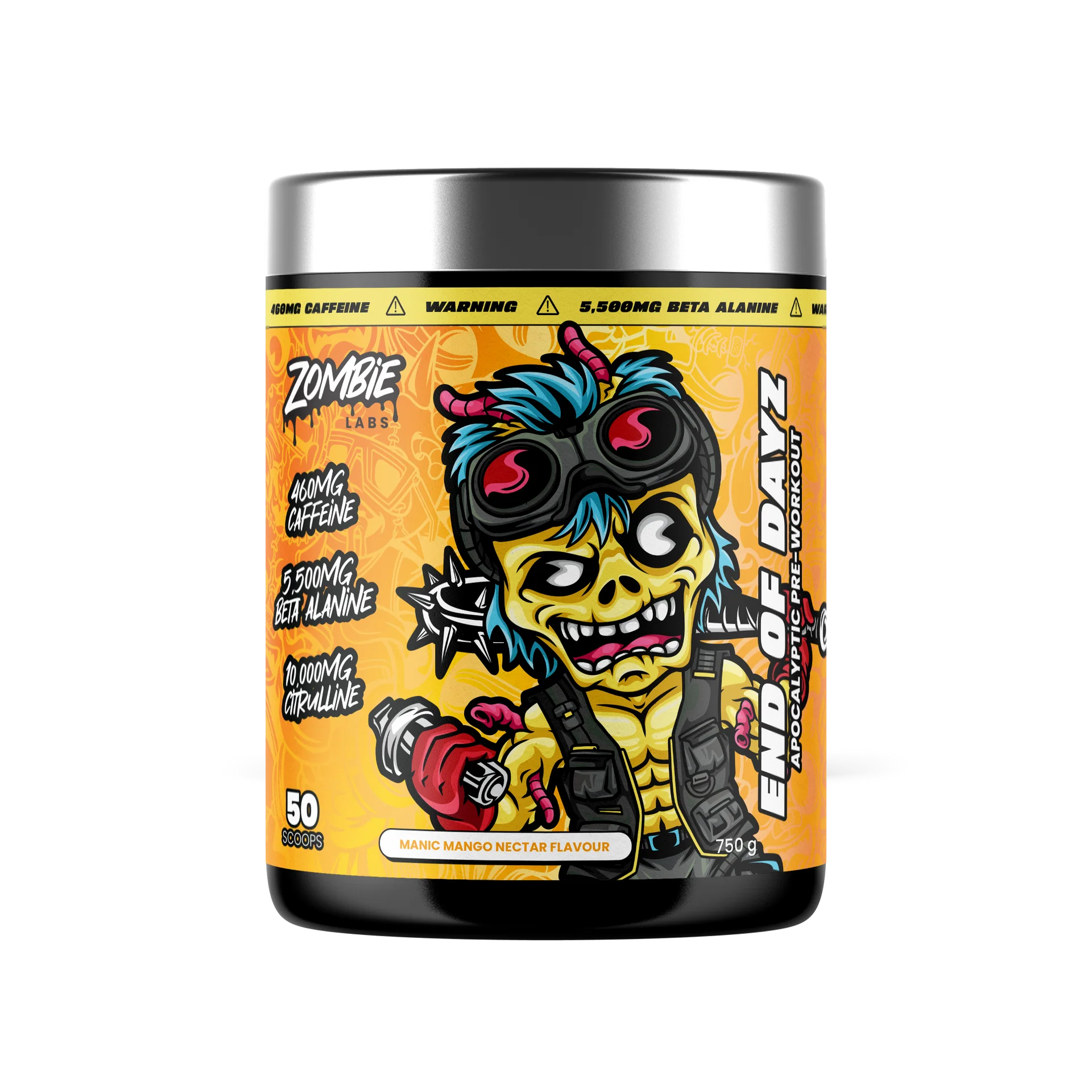 Zombie Labs END OF DAYZ Apocalyptic Pre-workout 750g 50/25 Serves