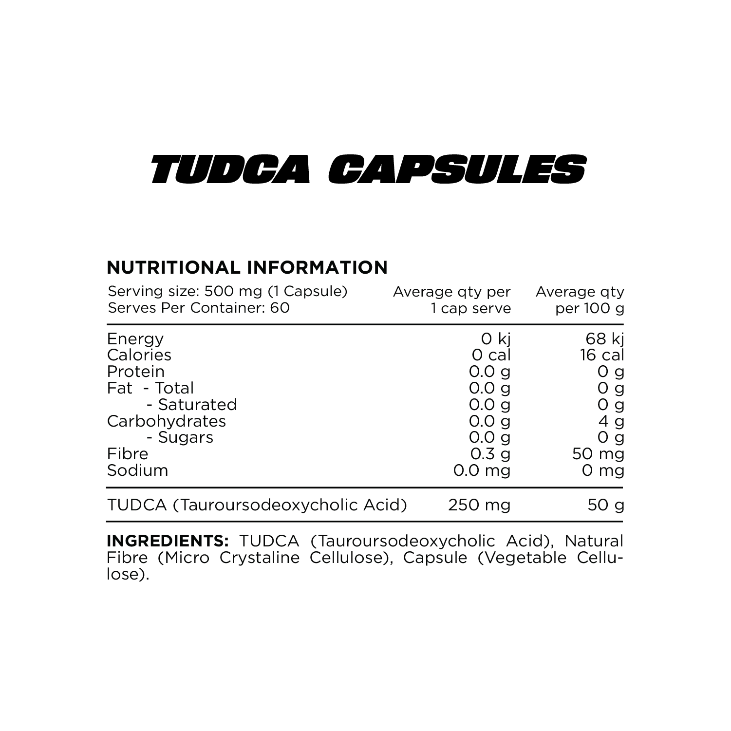 Zombie Labs Tudca Tauroursodeoxycholic Acid 60 Capsules