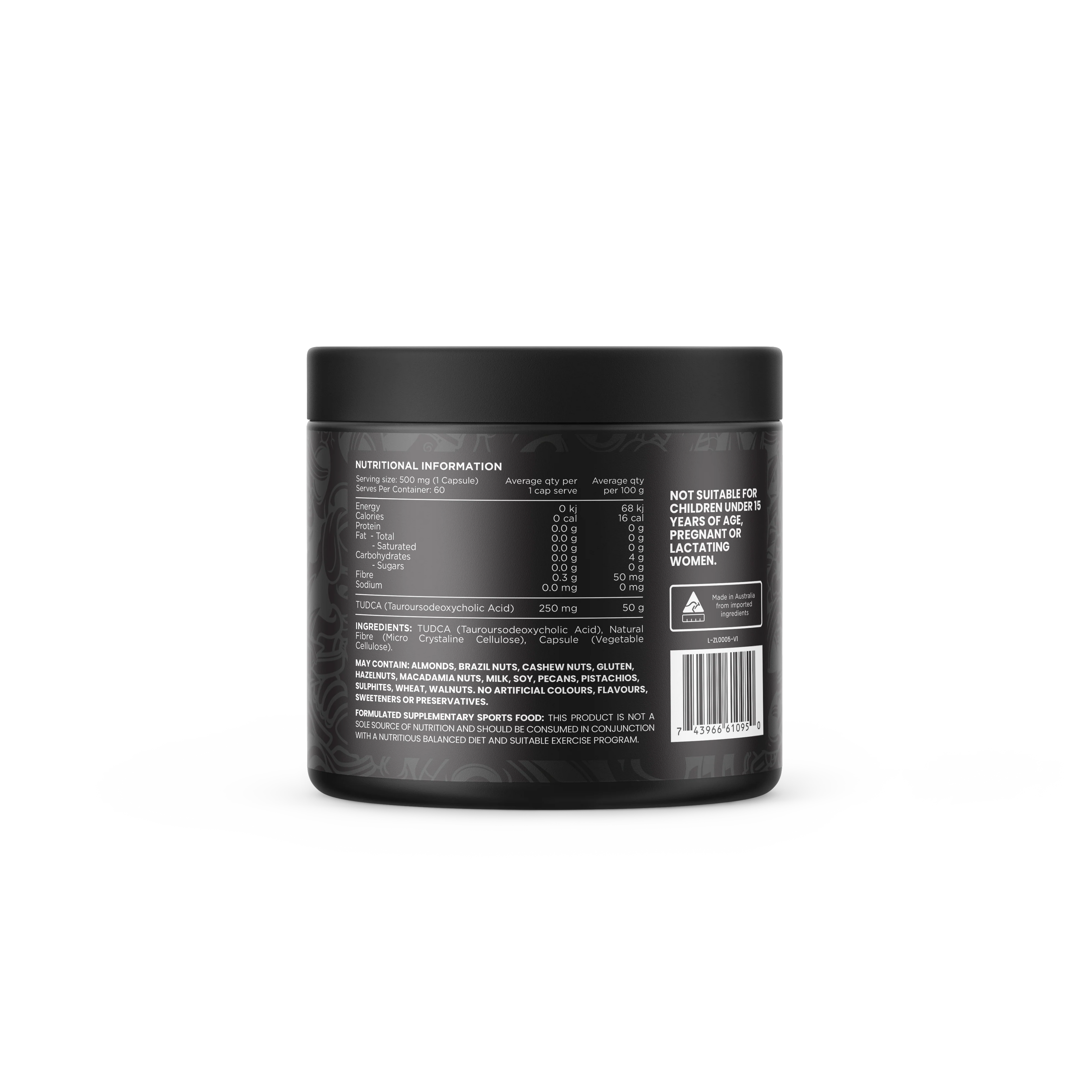 Zombie Labs Tudca Tauroursodeoxycholic Acid 60 Capsules