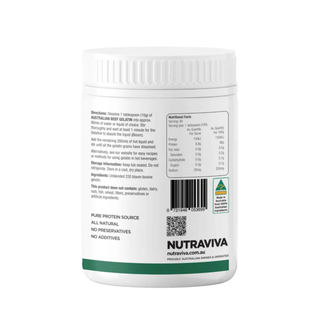 Nutraviva Australian Beef Gelatin 400g