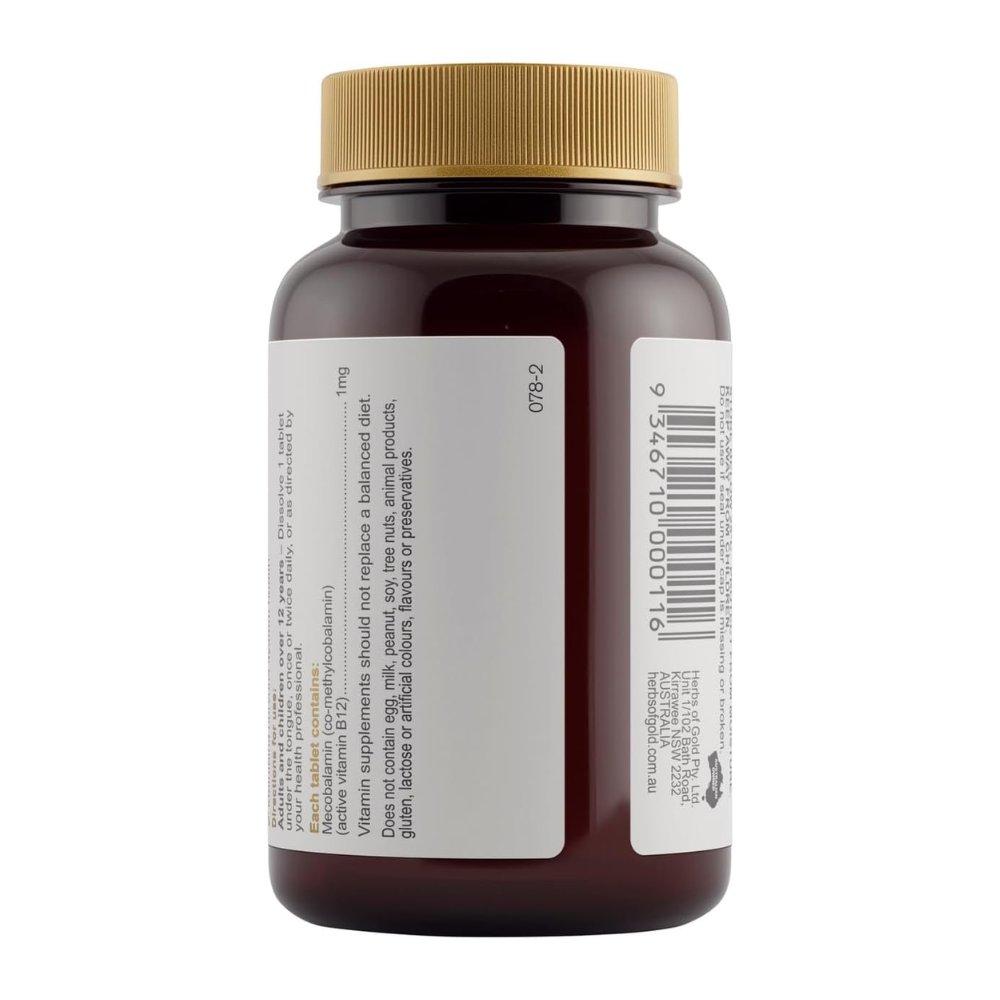 Herbs Of Gold Sublingal B12 (75 Tablets)