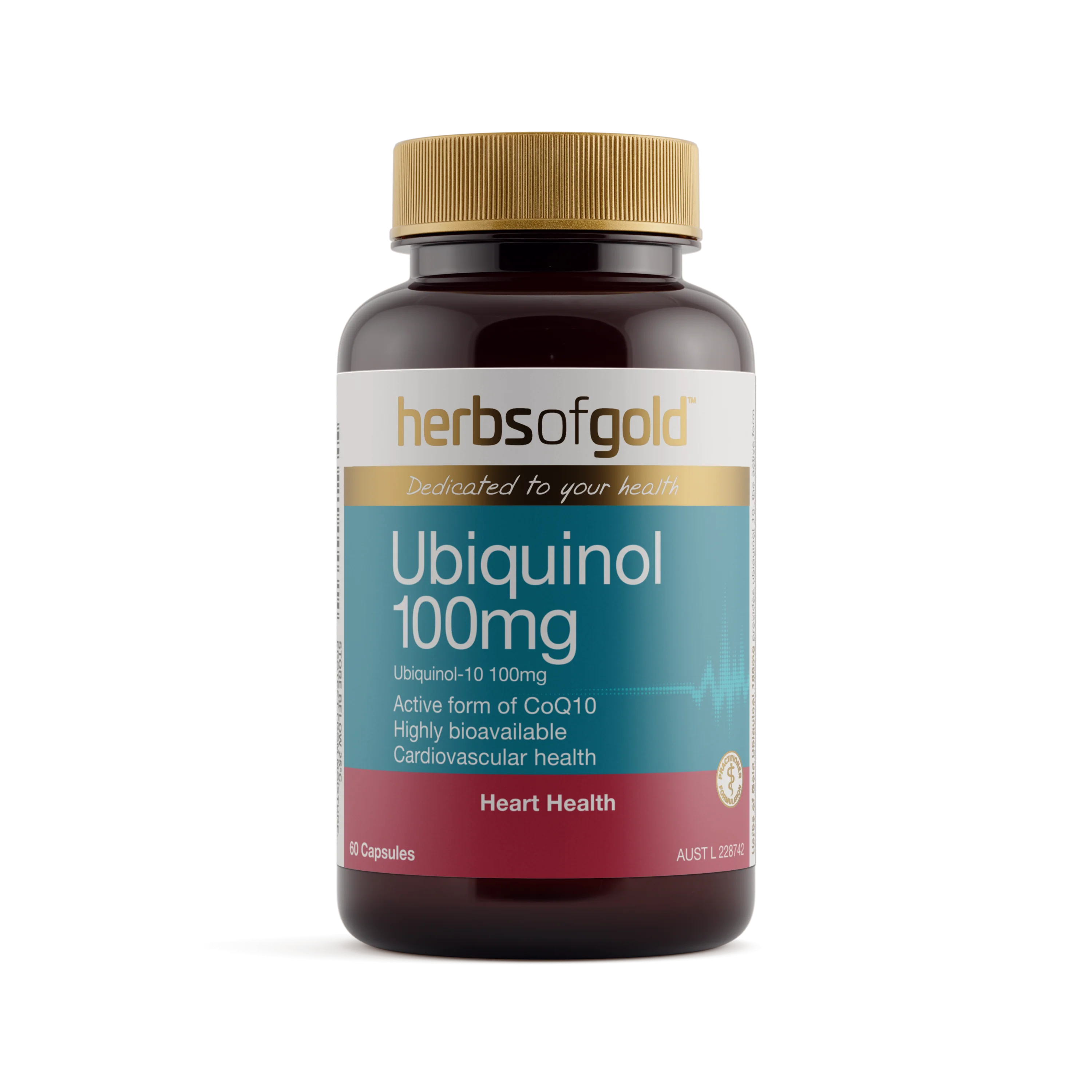 Herbs Of Gold Ubiquinol 100mg (60 Capsules)