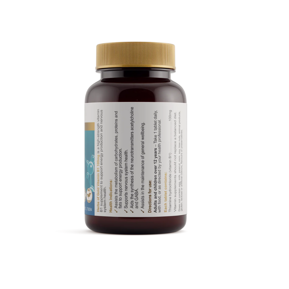 Herbs Of Gold Vitamin B1 100mg (100 Tablets)