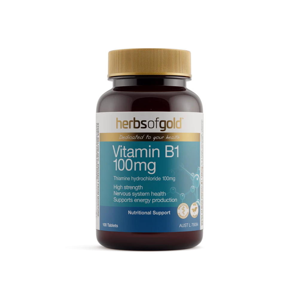 Herbs Of Gold Vitamin B1 100mg (100 Tablets)
