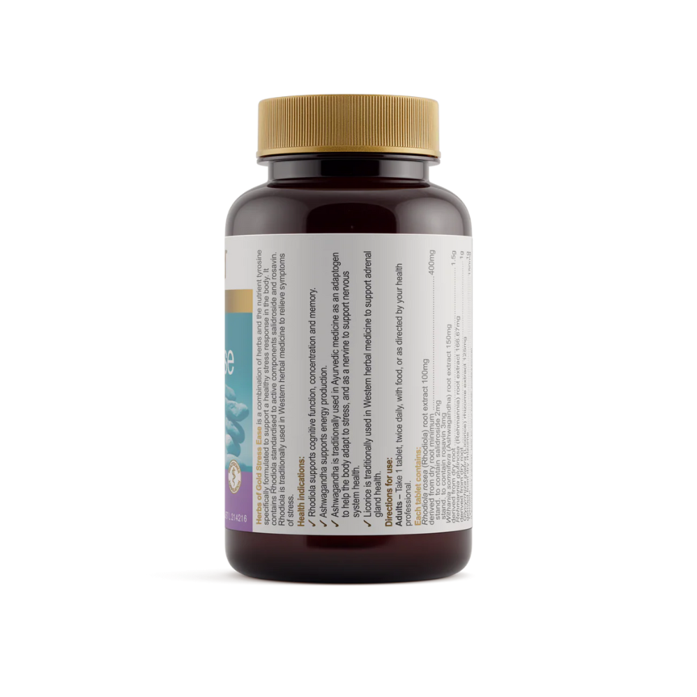 Herbs Of Gold Stress Ease Adrenal Support (60 Tablets)