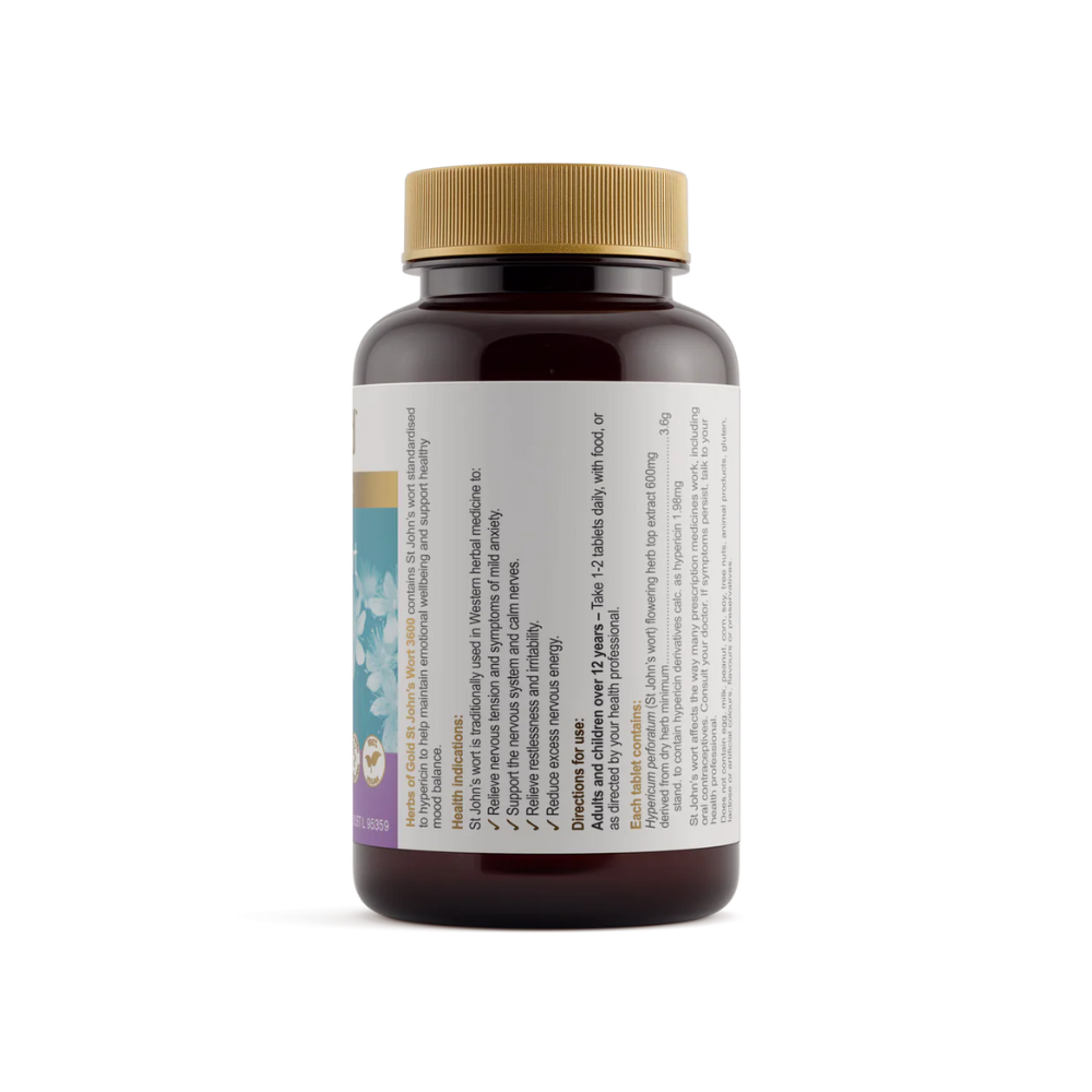 Herbs Of Gold Extra Strength St Johns Wort 3600 (60 Tablets)