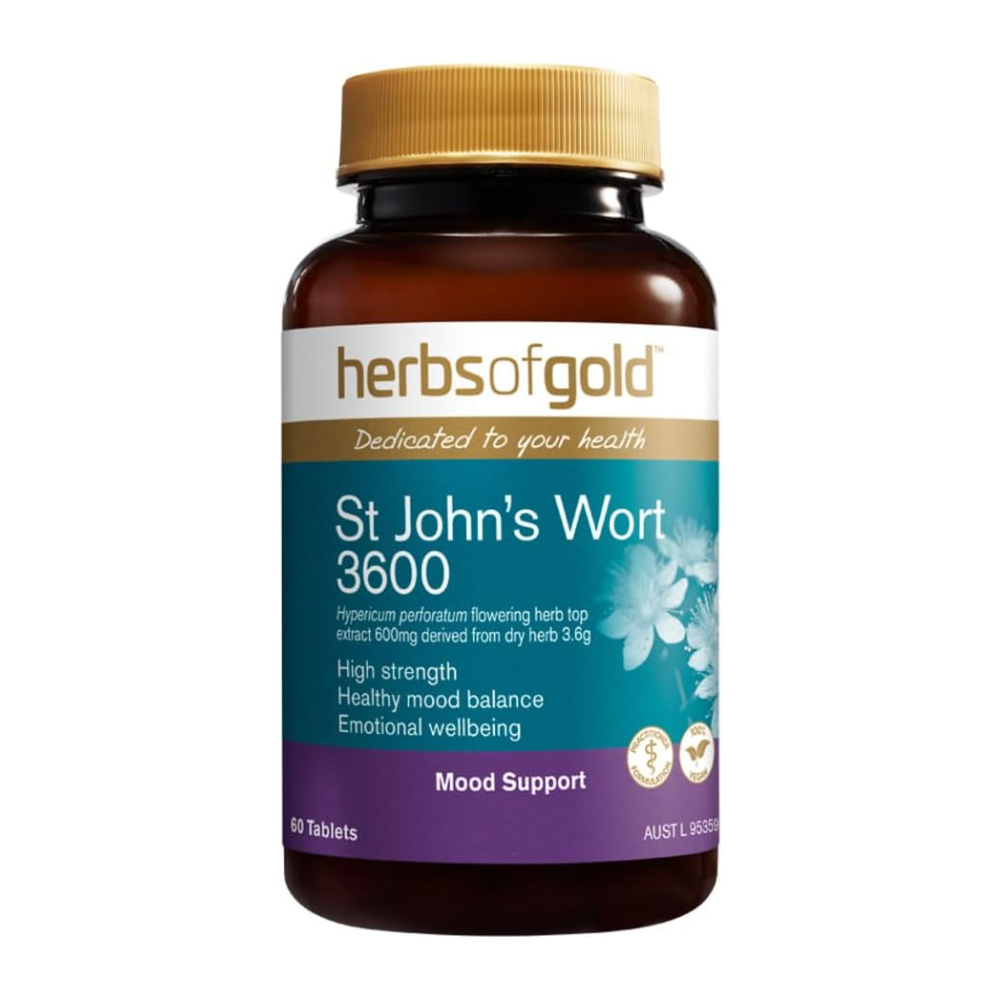 Herbs Of Gold Extra Strength St Johns Wort 3600 (60 Tablets)