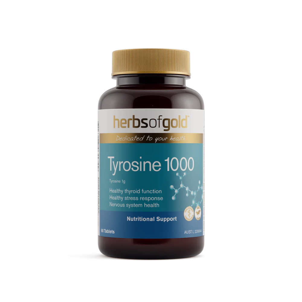 Herbs Of Gold Tyrosine 1000 (60 Tablets)