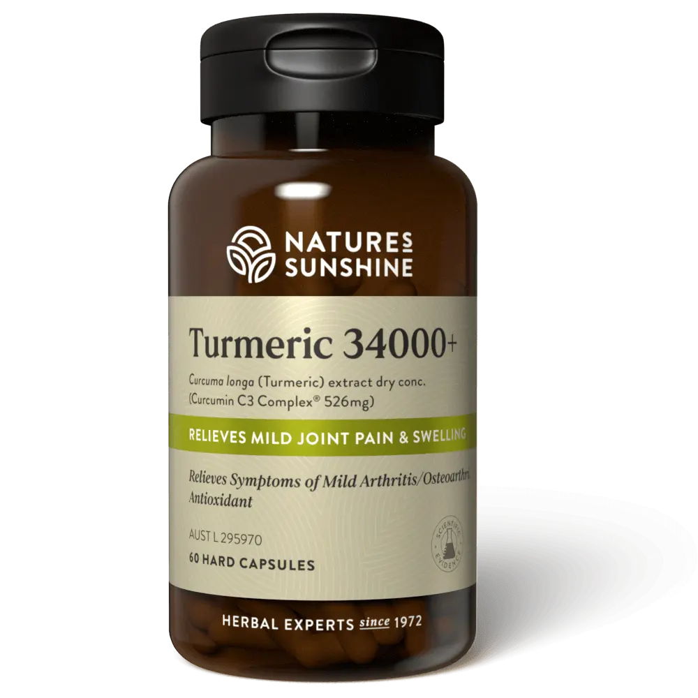 Natures Sunshine Turmeric 34000+ 60 Hard Caps