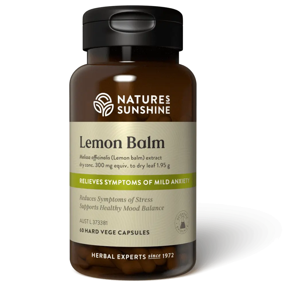 Natures Sunshine Lemon Balm 60 Hard Vege Capsules