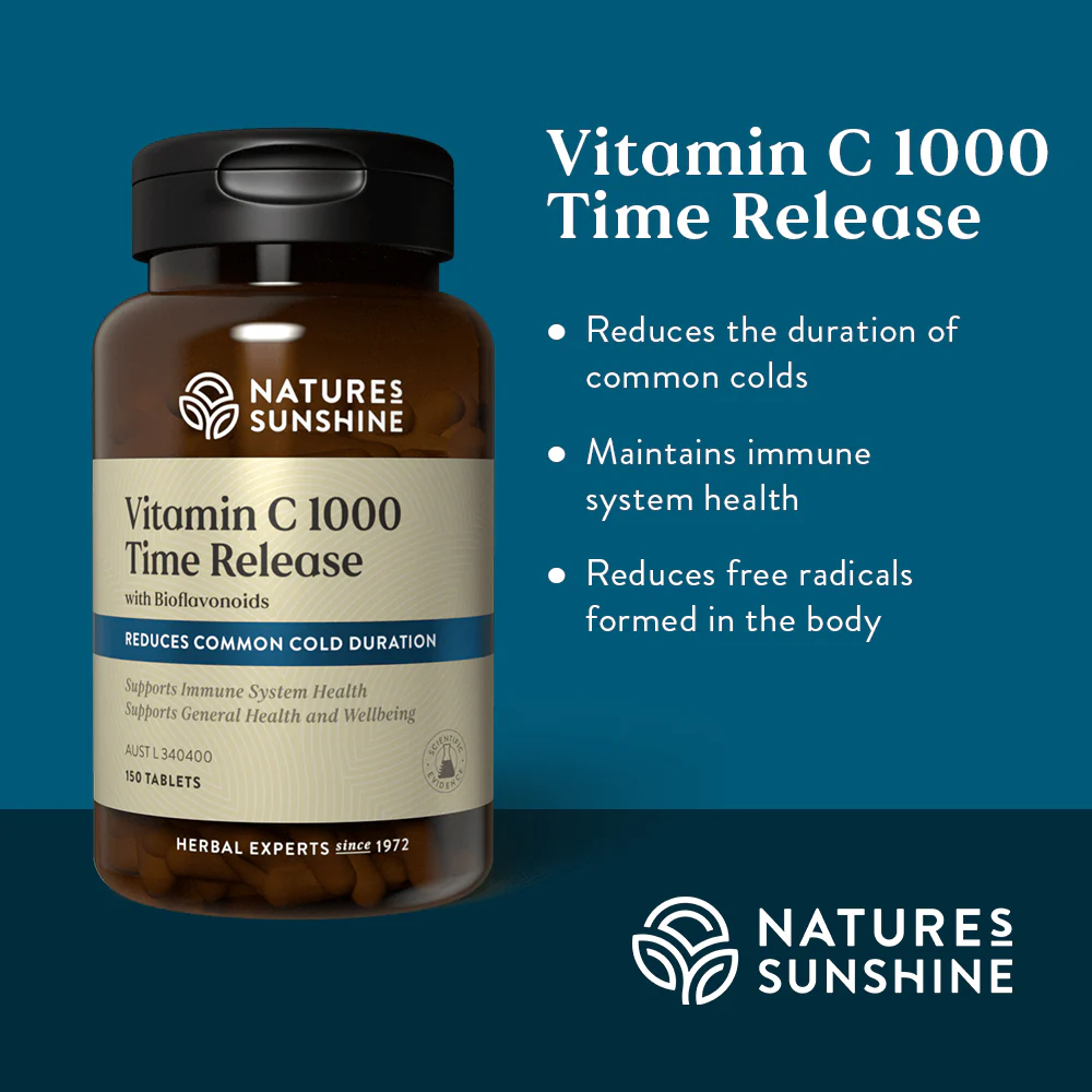 Natures Sunshine Vitamin C 1000 Time Release 100 Tabs