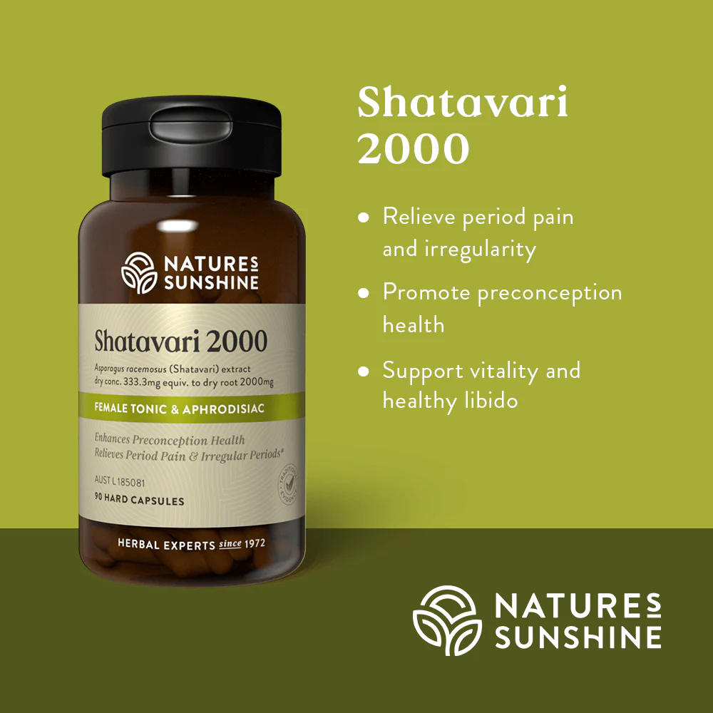 Natures Sunshine Shatavari 2000 90 Hard Caps