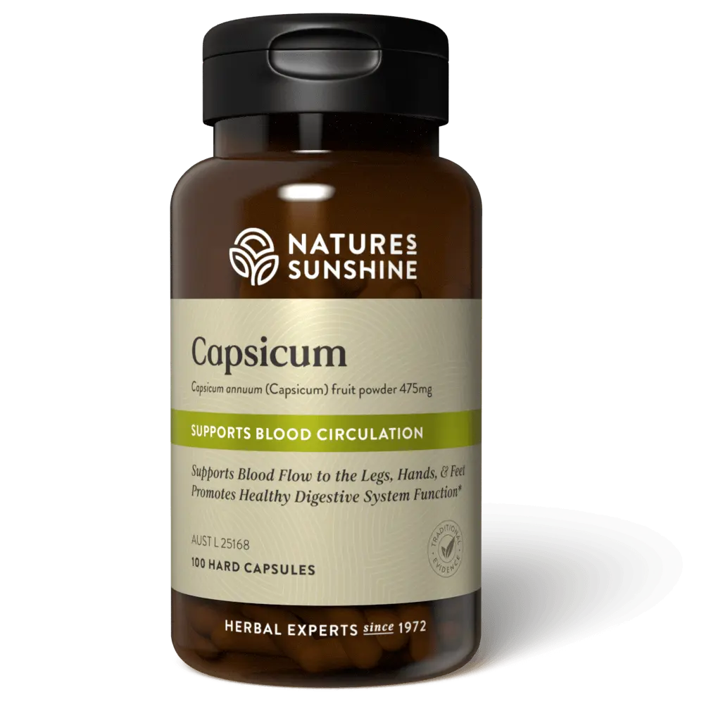 Natures Sunshine Capsicum (Cayenne Pepper) 100 Hard Capsules