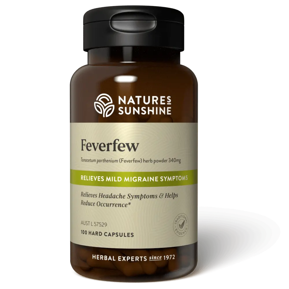 Natures Sunshine Feverfew 100 Hard Caps
