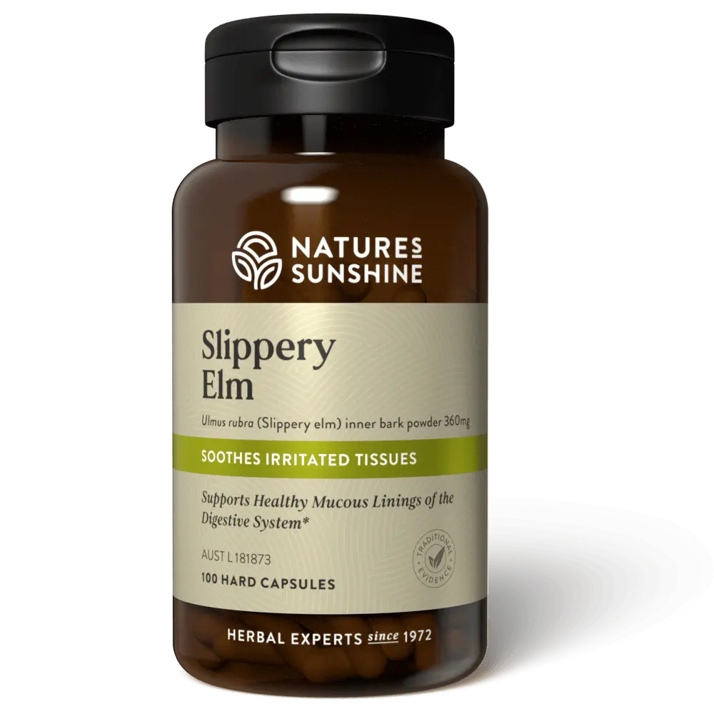 Natures Sunshine Slippery Elm 100 Hard Caps
