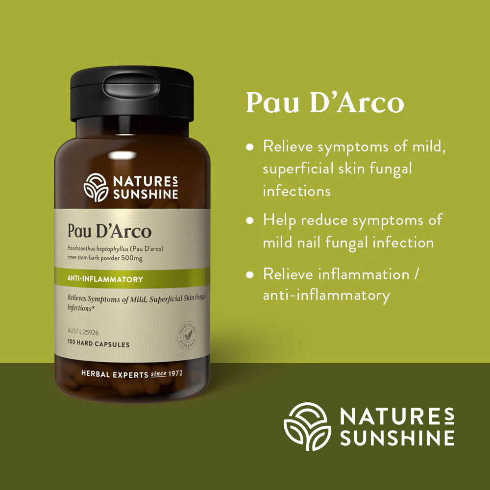 Natures Sunshine Pau D'Arco 100 Hard Caps