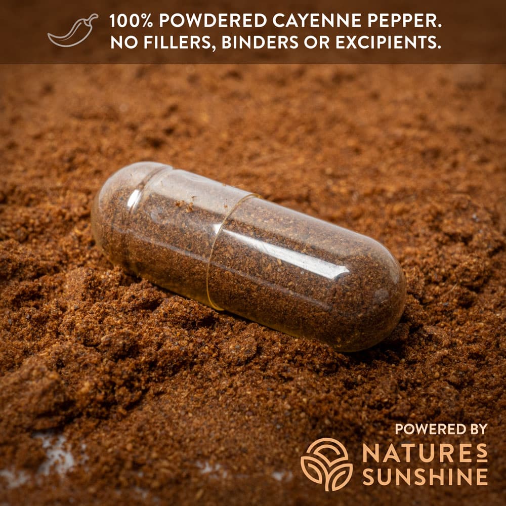 Natures Sunshine Capsicum (Cayenne Pepper) 100 Hard Capsules