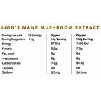 Organic 20:1 Lion's Mane Mushroom Extract