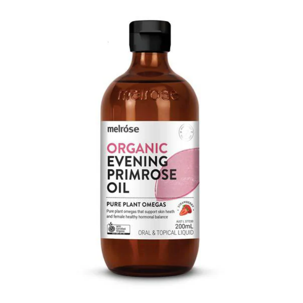 Melrose Organic Evening Primrose Oil Strawberry 200ml