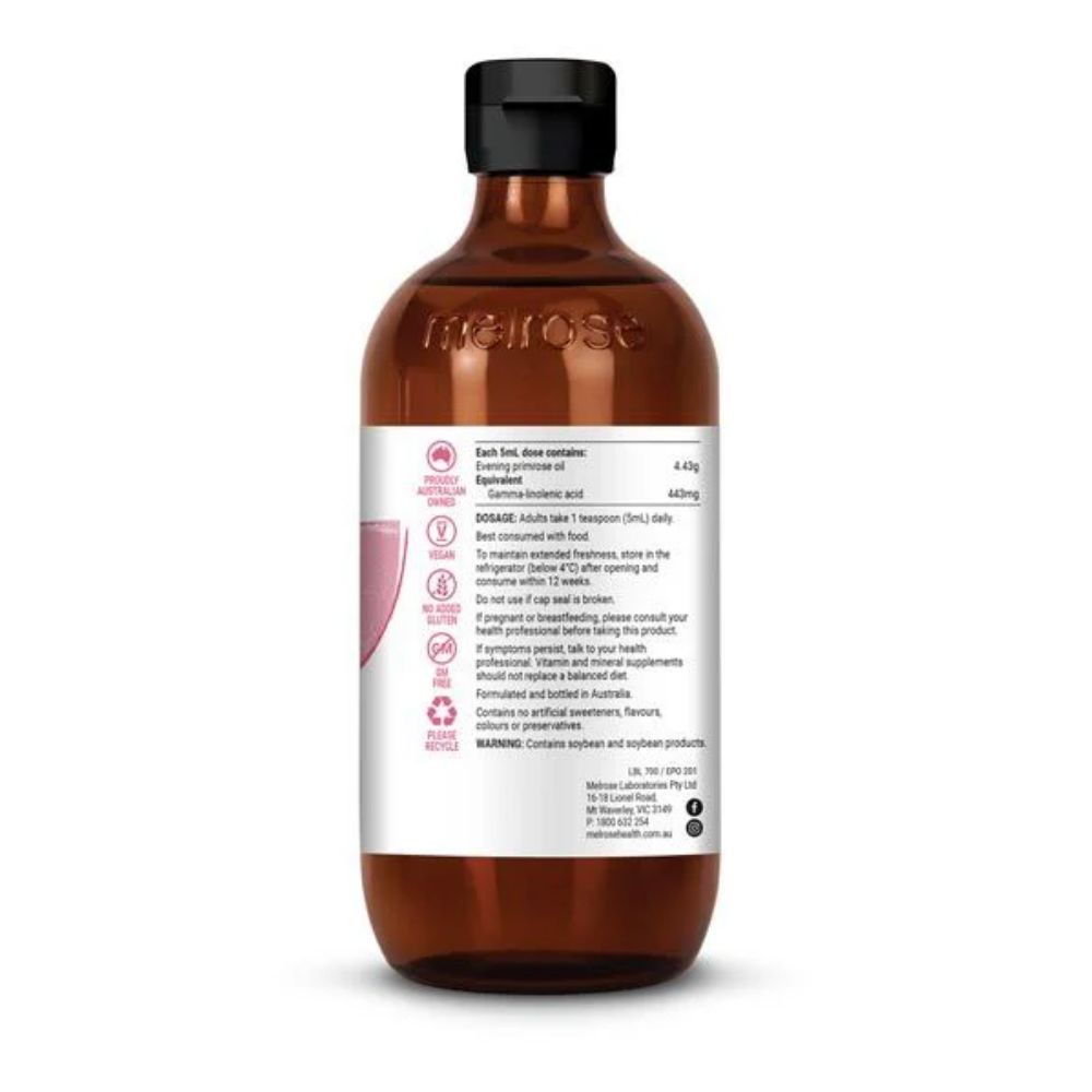 Melrose Organic Evening Primrose Oil Strawberry 200ml