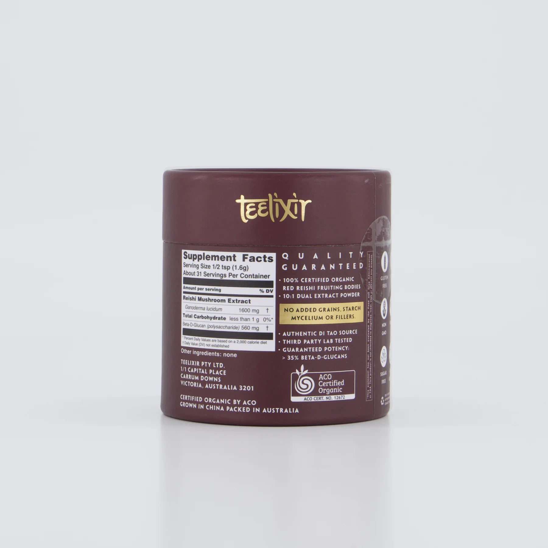 Teelixir Organic Reishi Mushroom (10:1) 100g
