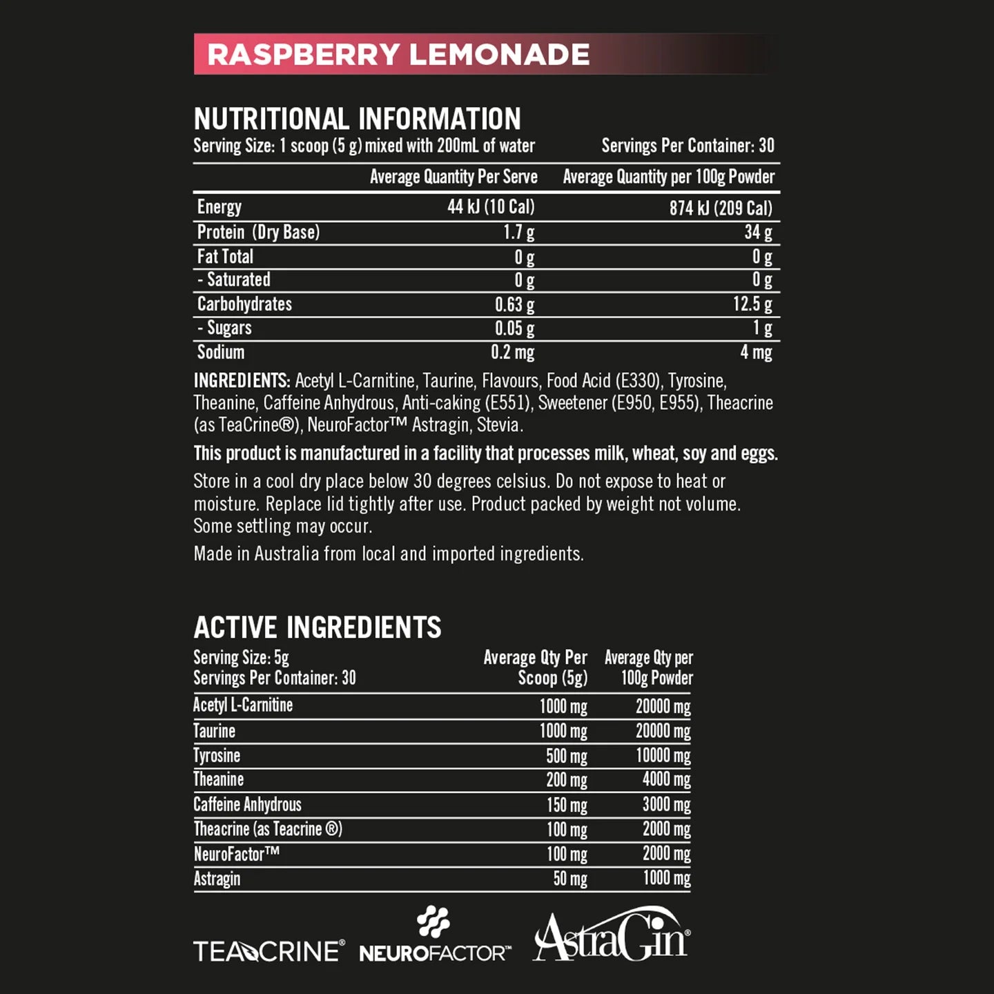 RAPID SHRED Fat Burner 30 Serves 150g