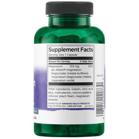 Swanson Albion Magnesium Glycinate 90 Capsules